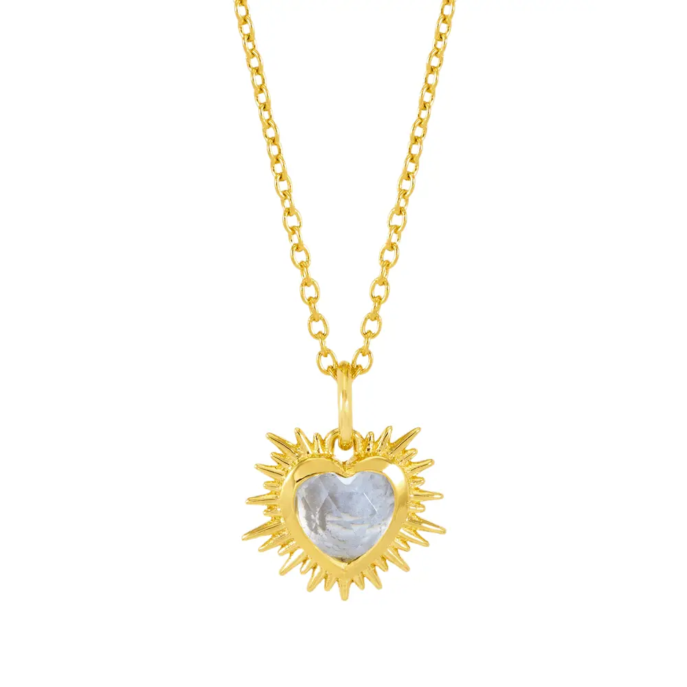 Rachel Jackson Electric Heart Birthstone Necklace